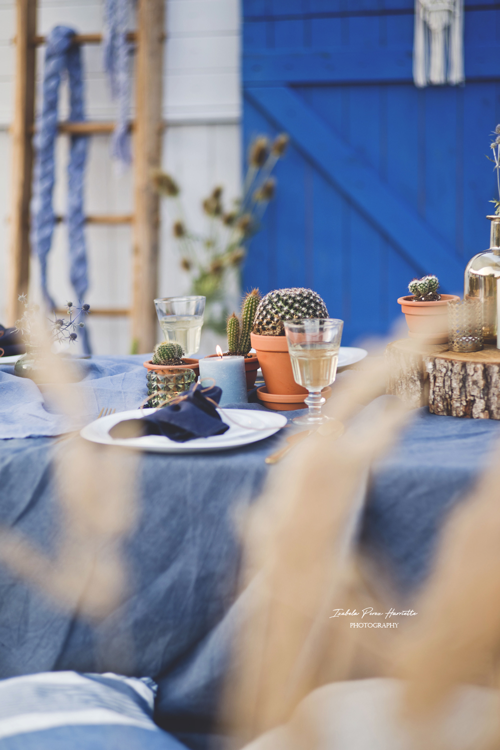 pinterest party, desert party, cactus decor, kolacja na tarasie
